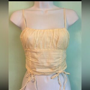 Urban Outfitters Cream Fairy Crop Top Size Small